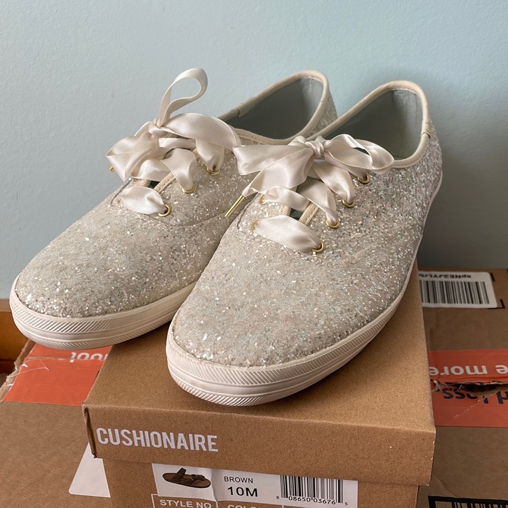 Bridal Sparkly Keds White Shoes Sneakers